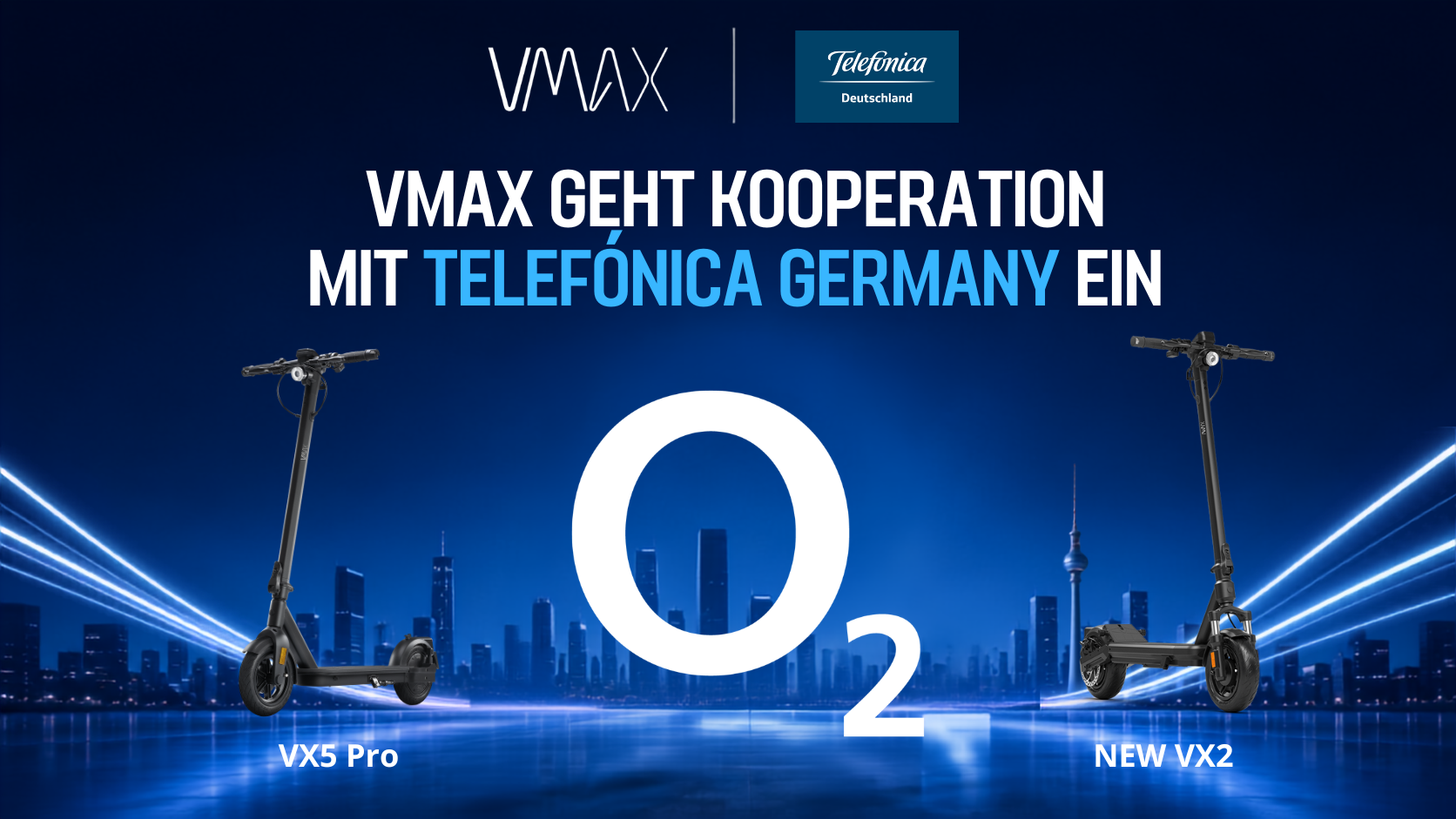 VMAX E-Scooter ab sofort auch im O2 online Shop