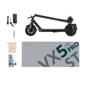 VMAX VX5 PRO ST E-Scooter Karton und Lieferumfang: Netzteil, Commuting Bag, Bedienungsanleitung