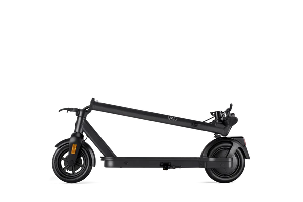 VMAX VX5 E-Scooter zusammengeklappt, Ansicht von links