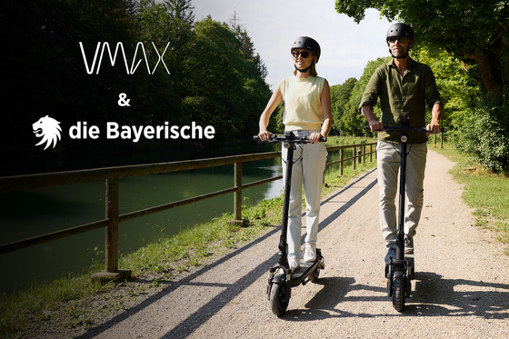 E-Scooter versichern leicht gemacht! VMAX & Die Bayerische gehen Partnerschaft ein
