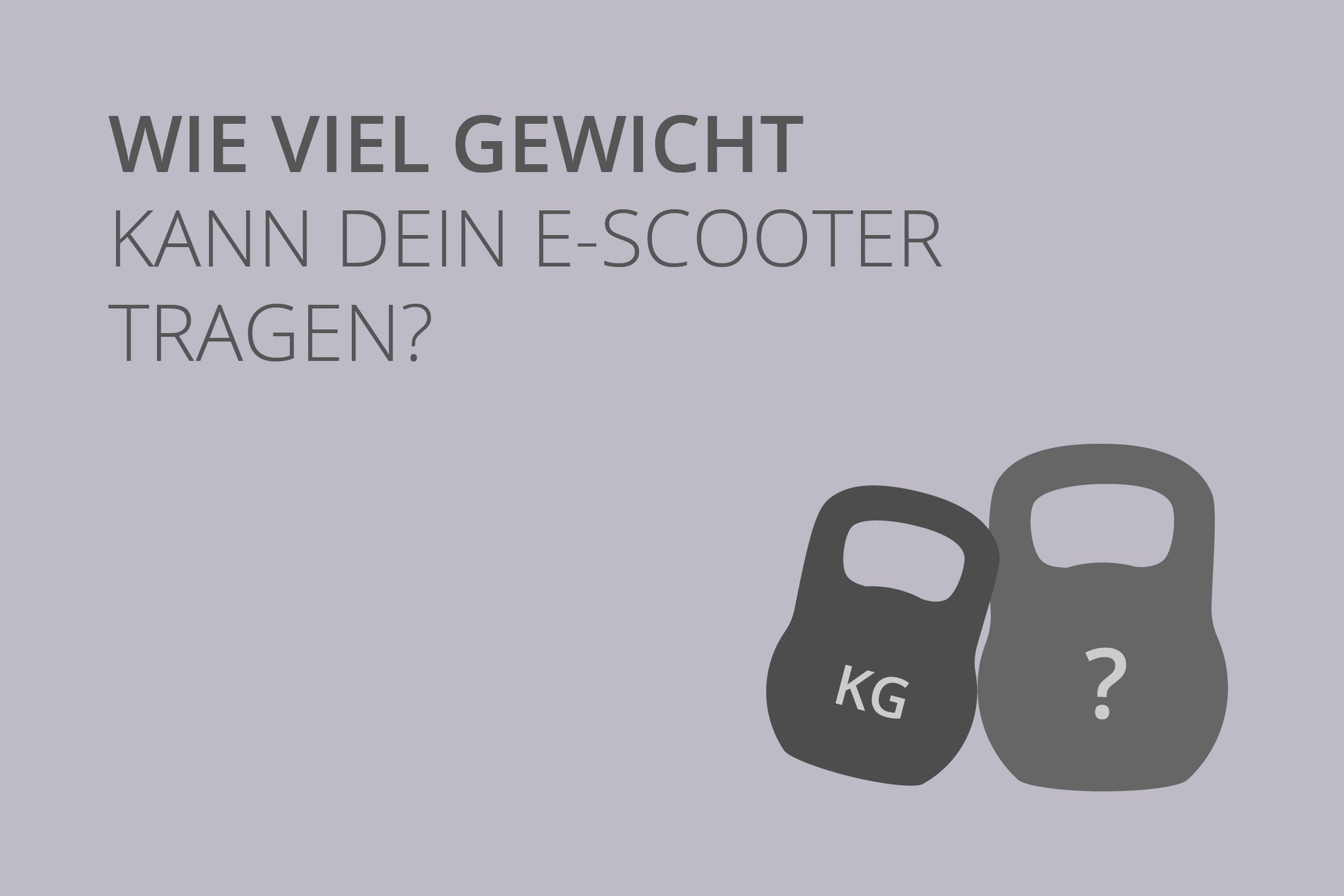 Wie viel Gewicht kann Dein E-Scooter tragen?