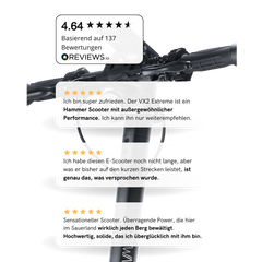 Reviews.io Bewertung zum VX2 EXTREME E-Scooter