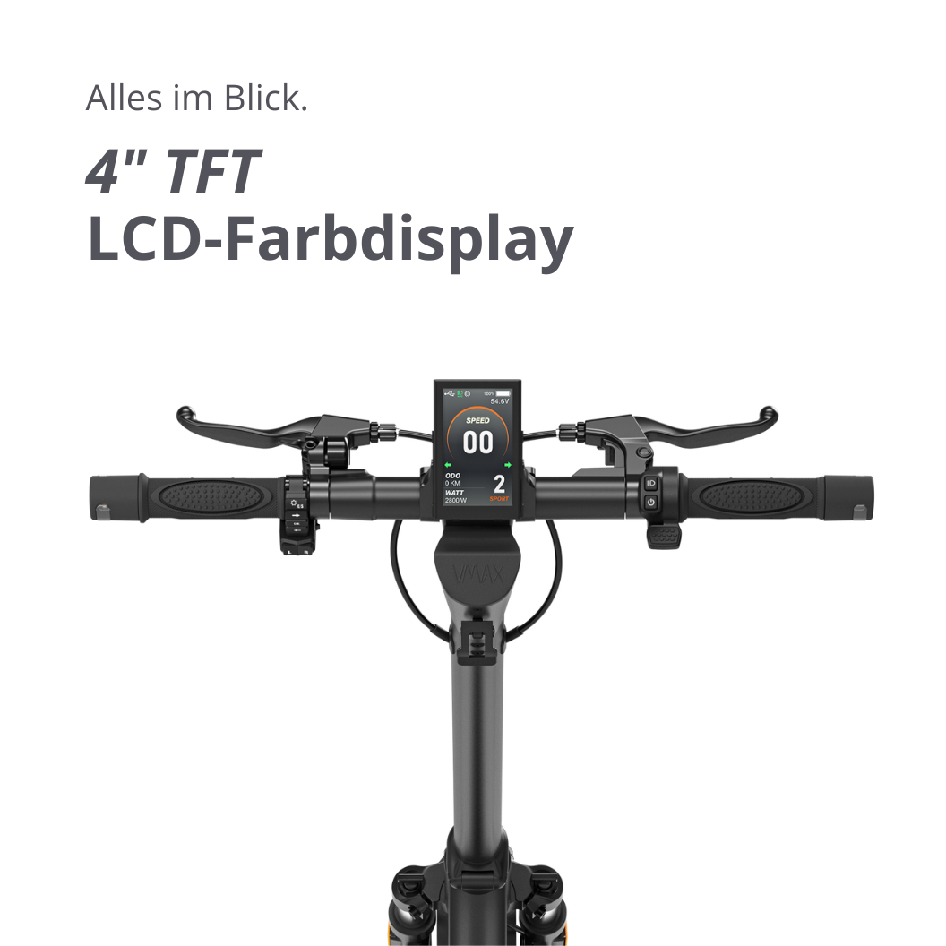 Lenkstange mit 4 Zoll TFT LCD-Farbdisplay
