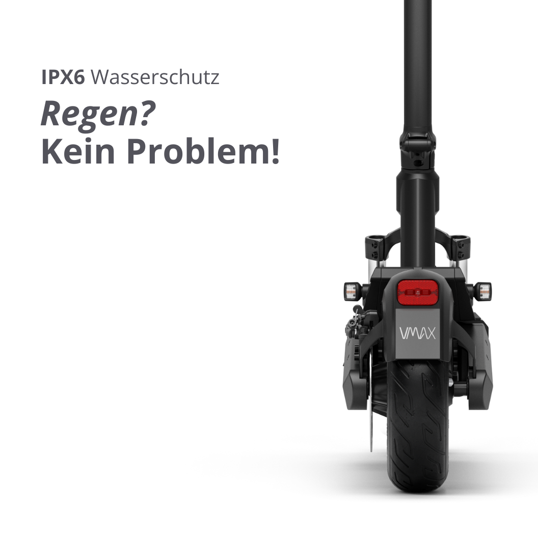 VMAX E-Scooter IPX6 Wassergeschützt