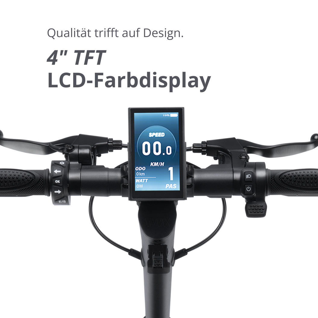 VMAX E-Scooter mit LCD-Farbdisplay
