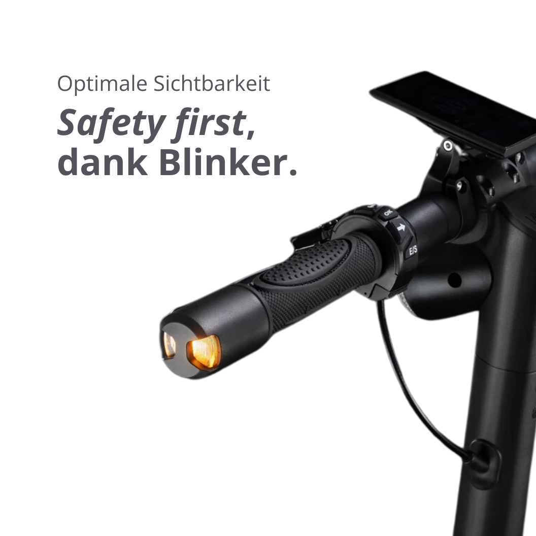 Leuchtender E-Scooter Blinker