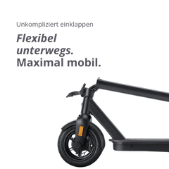 Zusammengeklappter VMAX E-Scooter um flexibel unterwegs zu sein