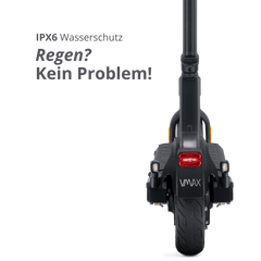 VMAX E-Scooter Heckansicht, mit Blinkern und Rücklicht