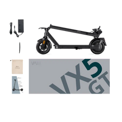 VMAX VX5 GT E-Scooter Karton und Lieferumfang: Netzteil, Commuting Bag, Bedienungsanleitung